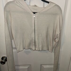 Garage Cream Zip-Up Hoodie